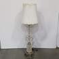 Vintage Crystal and Brass Lamp w/ Shade image number 1