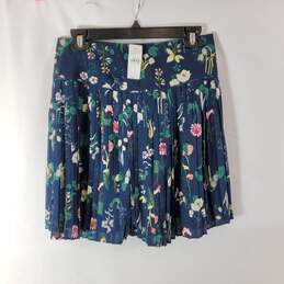 Ann Taylor Loft Women Navy Floral Mini Skirt NWT sz 0