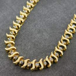 14K Yellow Gold 1.41 CTTW Diamond Tennis Bracelet 11.0g