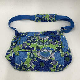 Authentic NWT Womens Green Blue Daisy Floral Adjustable Crossbody Bag alternative image