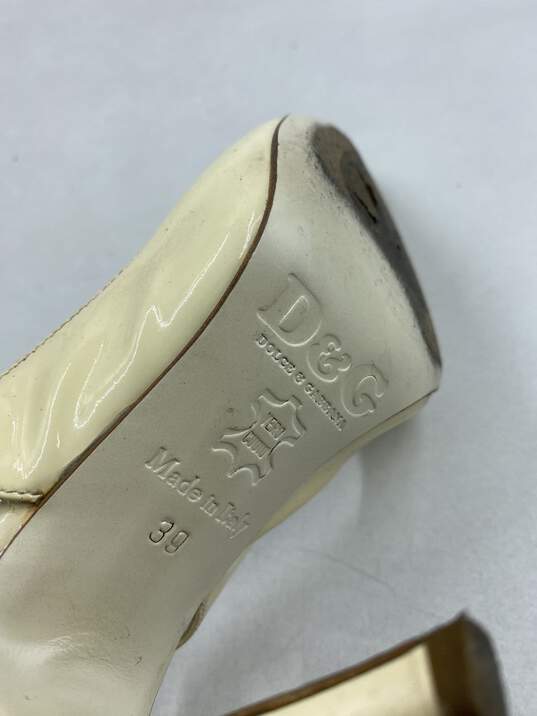 Authentic Dolce & Gabbana White Pump Heel W 8 image number 5