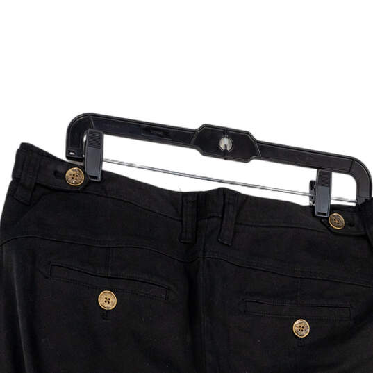 Womens Black Flat Front Slash Pockets Straight Leg Trouser Pants Size 14 image number 4