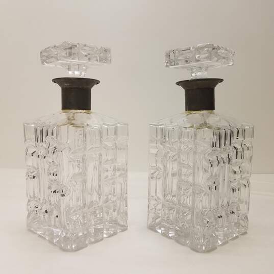 2 Vintage Cut Glass Austria Crystal Decanters image number 4