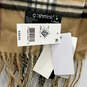 NWT Womens Brown Plaid Fringe Multifunctional Rectangle Neck Scarf One Size image number 3