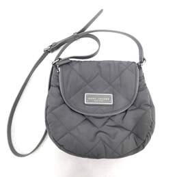 Marc Jacobs Gray Quilted Natasha Crossbody Messenger Women's Bag Purse with COA