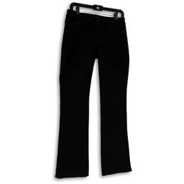 Womens Black Dark Wash Pockets Stretch Denim Bootcut Jeans Size 6/28