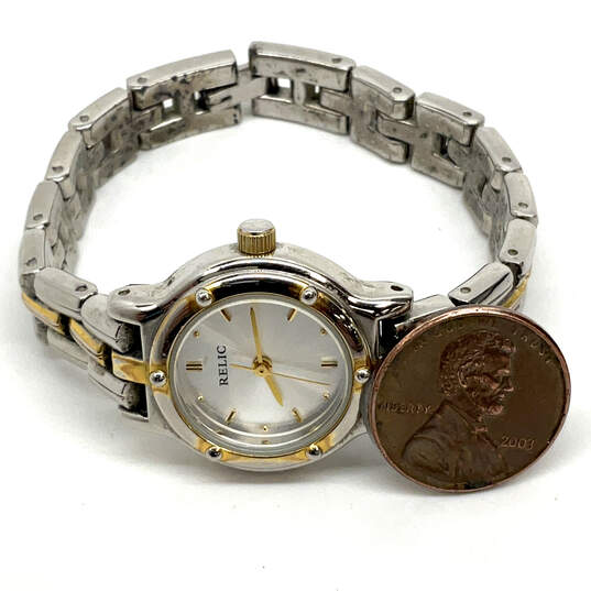 Designer Relic ZR33117 Two-Tone Stainless Steel Quartz Bracelet Wristwatch image number 1