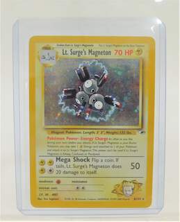 Pokemon TCG Lt Surge's Magneton Holofoil Rare Gym Heroes Card 8/132