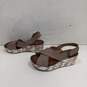 Clarks Women's Stasha Hale 4 Taupe Leather Wedge Sandals Size 8W image number 2
