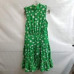 Eliza J Women's Green Polyester Floral Sleeveless Halter Dress Size 8