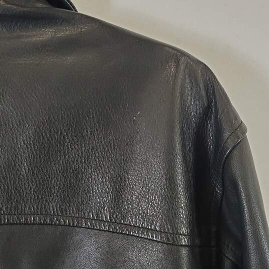 Cambra Men's Black Leather Jacket SZ L image number 11