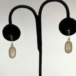Designer Kendra Scott Ivory Pearl Gold-Tone Fashion Dangle Drop Earrings