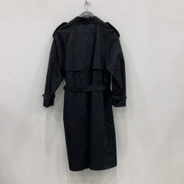 Womens Blue Long Sleeve Double-Breasted Belted Trench Coat Size 44 alternative image