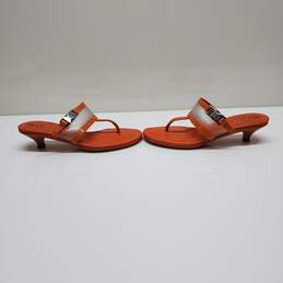 Prada Women's Orange Leather Thong Sandals Size 35.5 alternative image