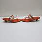 Prada Women's Orange Leather Thong Sandals Size 35.5 image number 2
