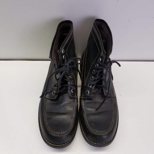 Banana Republic Black Leather Boots High Tops Men's Size 8 image number 6