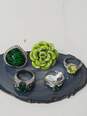 Bundle of Assorted Green Tone Fashion Costume Jewelry image number 3