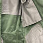 Mens Green Long Sleeve Collared Flap Pockets Classic Button Front Coat image number 4