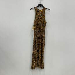 NWT Womens Multicolor Sleeveless Embroidered Ruffle Hem Maxi Dress Size L alternative image