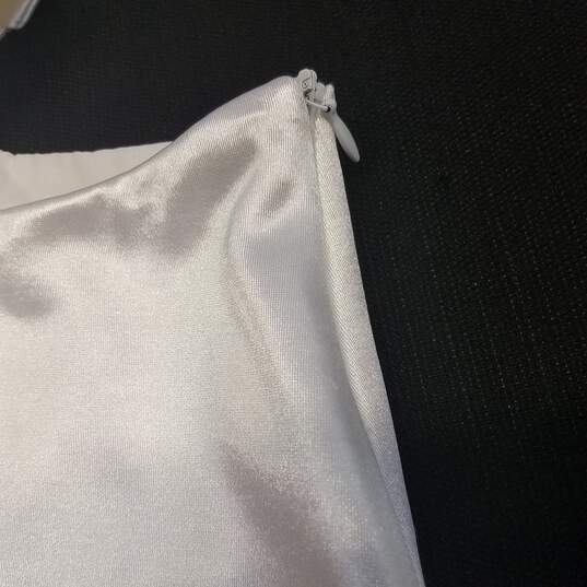 Gemeli Power Womens White Sleeveless Deep V-Neck Side Slit Maxi Dress Sz S image number 6