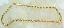 14K Gold Twisted Rope Chain Bracelet 3.5g alternative image