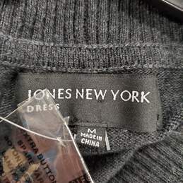 Jones New York Women Charcoal Mid Dress M NWT