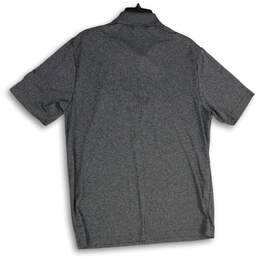 Mens Gray Heather Spread Collar Short Sleeve Polo Shirt Size Large alternative image