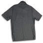 Mens Gray Heather Spread Collar Short Sleeve Polo Shirt Size Large image number 2