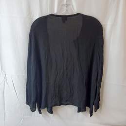 Eileen Fisher Black Button Up Cardigan Size L alternative image