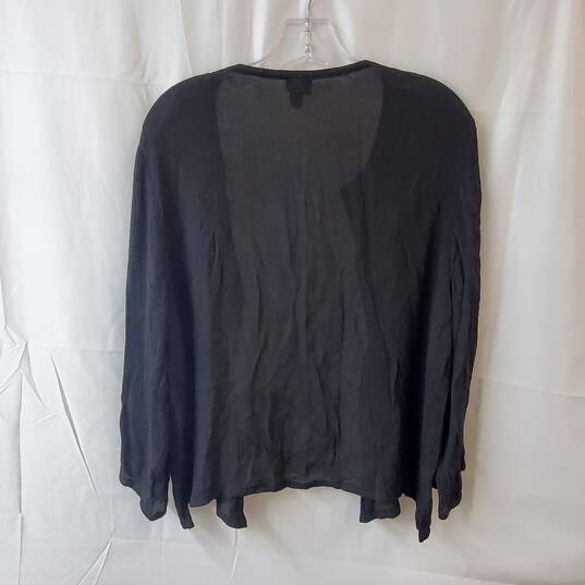 Eileen Fisher Black Button Up Cardigan Size L image number 2