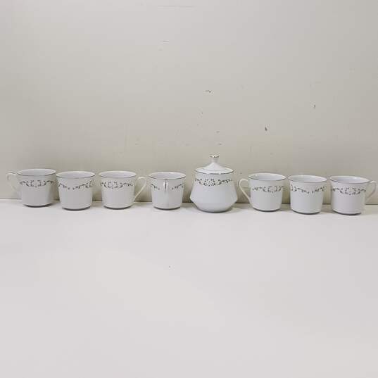 Bundle of Sheffield  Cups and Sugar Bowl w/ Lid image number 1