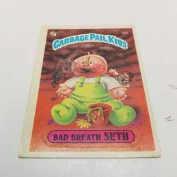 Vintage 1985 topps Garbage Pail Kids Bad Breath Seth (70a) Trading Card Sticker