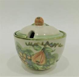 VNTG John B. Taylor Louisville Stoneware Harvest Pear Pottery Covered Sugar Bowl