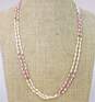 14K Yellow Gold Clasp & Beaded Double Strand Pearl Necklace 10.4g image number 1