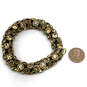 Designer Fossil Gold-Tone Brown Rhinestone Fashionable Chain Bracelet image number 4