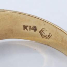 14K Gold Sapphire Sz 6 1/2 Ring 5.7g alternative image