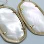 Kendra Scott Gold Tone Mother Of Pearl Drop Earrings 20.7g image number 2
