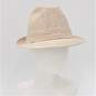 VTG Dobbs Fifth Avenue Men's Sandy Beige Tweed Fedora Hat w/ Feather Detail SZ 7 1/8 image number 1