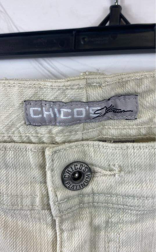 Chico's Ivory Cropped Jeans - Size 3 image number 4