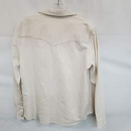 Unisex Levi's Button Down Denim Icy Ecru Long Sleeve Shirt Sz L/g W/Tag alternative image