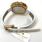 Designer Kate Spade KSW1270 Gold-Tone White Dial Date Analog Wristwatch image number 4