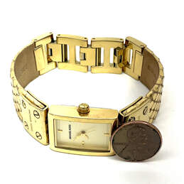 Designer Michael Kors MK-2132 Gold-Tone Rectangle Dial Analog Wristwatch alternative image
