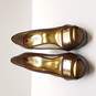 Michael Kors Women's Brown Leather Peep Toe Pumps Size 7 image number 5