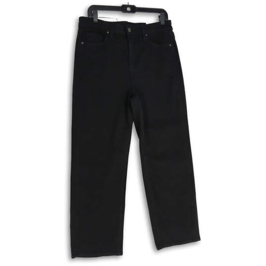 NWT Womens Black High Rise 5-Pocket Design Straight Leg Jeans Size 10R image number 1