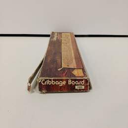 Vintage Cribbage Game Board in Original Box alternative image