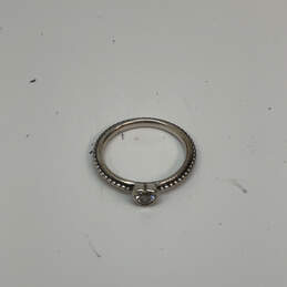 Designer Pandora S925 ALE Sterling Silver Heart Shape CZ Stone Band Ring alternative image