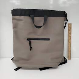 Duchamp Rubberized Zip Top Cement Grey Backpack 15 x 15