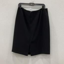 NWT Alex Marie Womens Black Back Zipper Slit Hem Straight & Pencil Skirt Size 12 alternative image