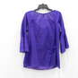 Diane Von Furstenberg Purple Cotton Sheer Blouse image number 10