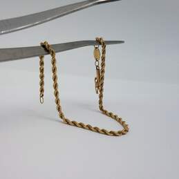 10k Gold 7 Inch Rope 2mm Bracelet 2.9g
